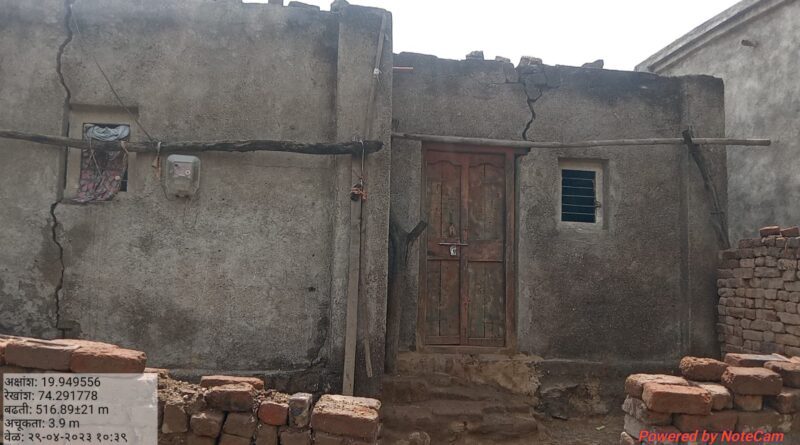 Four tribal houses in Chasnali were damaged by unseasonal rain